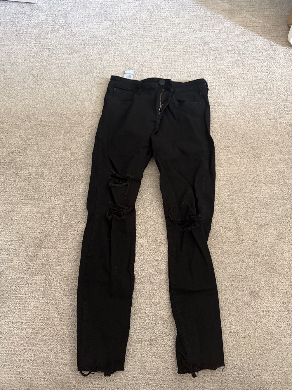 STS Blue Black Skinny Distressed Jeans